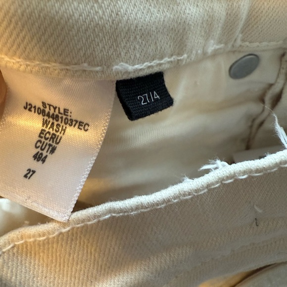 VERONICA BEARD WOMENS CARSON HIGH RISE ANKLE FLARE JEANS ECRU OFF WHITE 27 - Picture 11 of 11